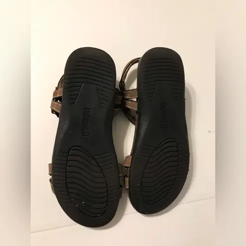 Björndal Linville leather brown strappy sandals size 6 M