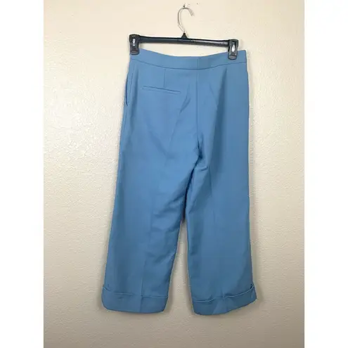 Sandro Aresky Cuffed Culottes Cropped Pants