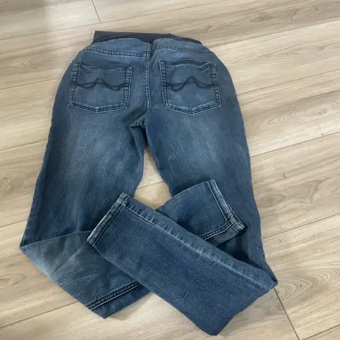 Motherhood Maternity Womens Blue Denim Over The Belly Skinny Jeans Size Small