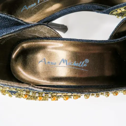 Anne Michelle Vintage Y2K  Sequin Beaded Heels