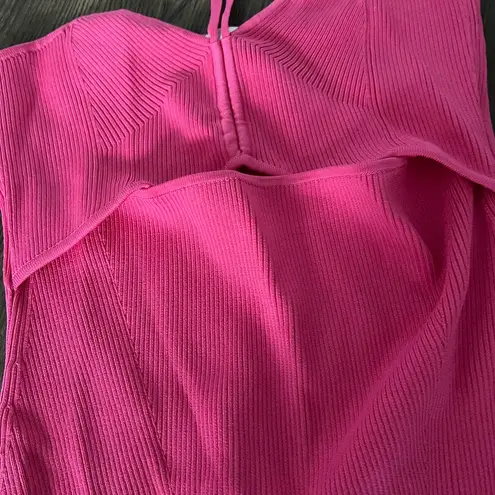 Jonathan Simkhai pippa halter mini dress in azalea Size XL