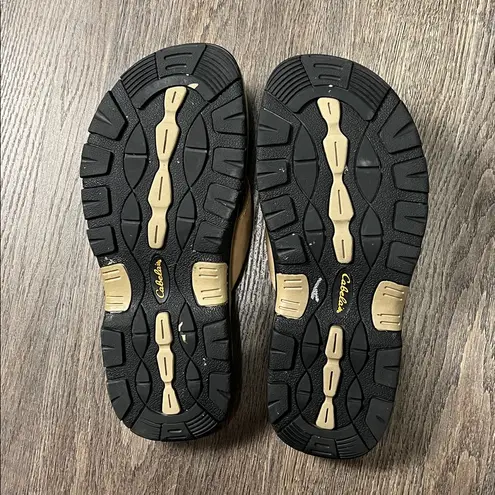 Cabela's Cabela’s Tan Leather Flip Flops Size 9