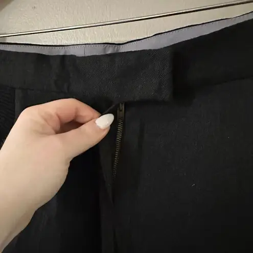 Stella McCartney Black Linen Straight Leg Trousers Size 36