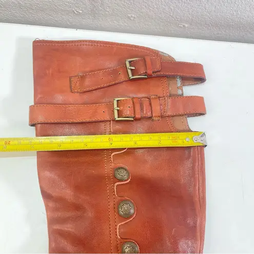 Brown Studded Tall 7M Women Knee High Riding Boots Equestrian Southwestern Boho Size 7