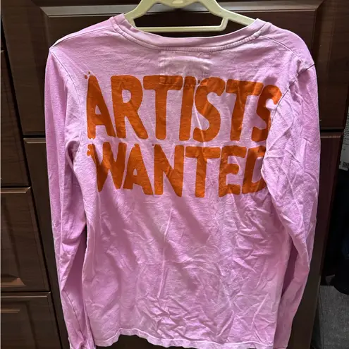 Freecity Artists Wanted Pink Long Sleeve Shirt with Dove Logo Size M