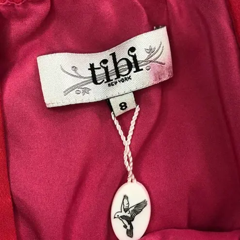 Tibi NY smoked silk pink mini dress