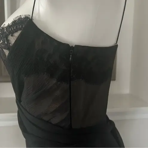 Elie Tahari Glenda Dress (100% Silk) Black Chiffon & Lace, Size 8 New w/Tag $698