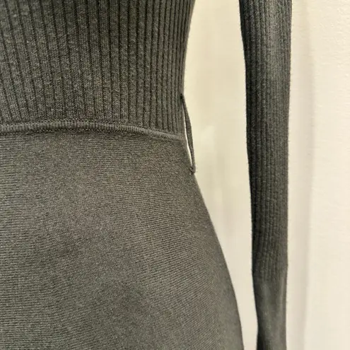 Barbour Laverne Midi Sweater Dress Olive Green Turtleneck US 4 Heritage Preppy