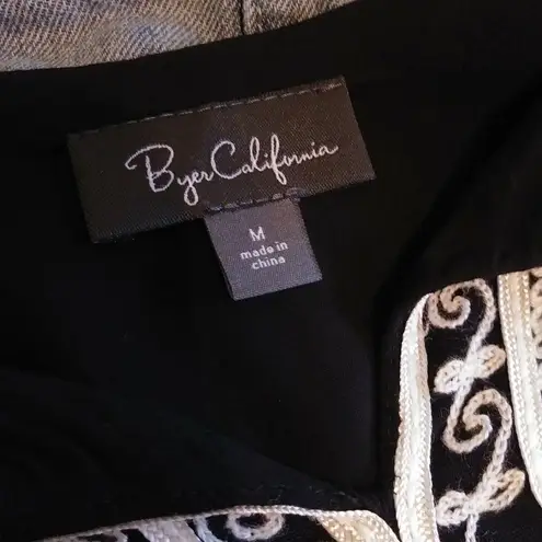 Byer California Black & White Embroidered Dress