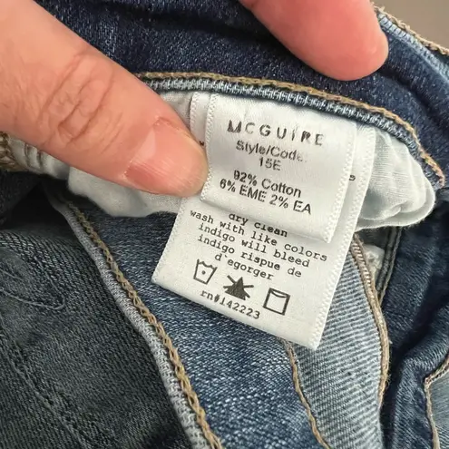 McGuire Denim MCGUIRE ANTHROPOLOGIE Demi Seam Skinny Distressed 15e Moto Jeans size 28