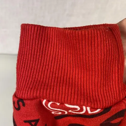 Guess  womens red crewneck all over logo pullover size L - Image 3