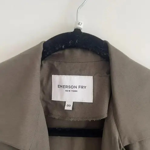 Emerson Frye Dress/Sleeveless Trench Jacket Size 00 Color Grey Gray