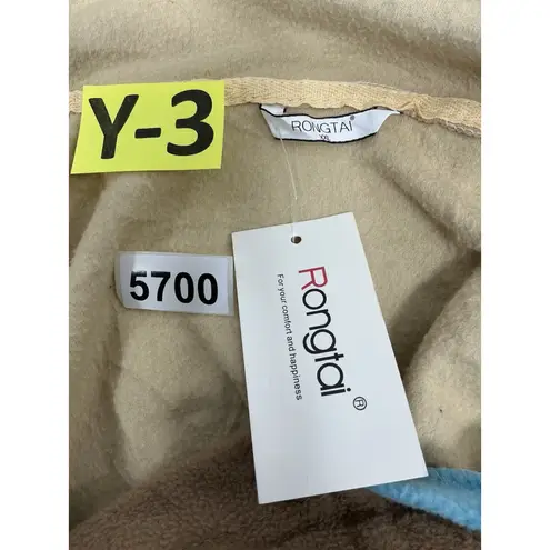 Adult Rongtai Hooded 1 Piece Ginger Bread Man Pajamas XXL Tan Flannel NWT Brown