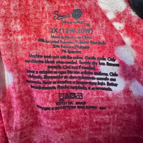 secret treasures Secrete Treasures Women’s T-Shirt Red White Star Print Size 2X