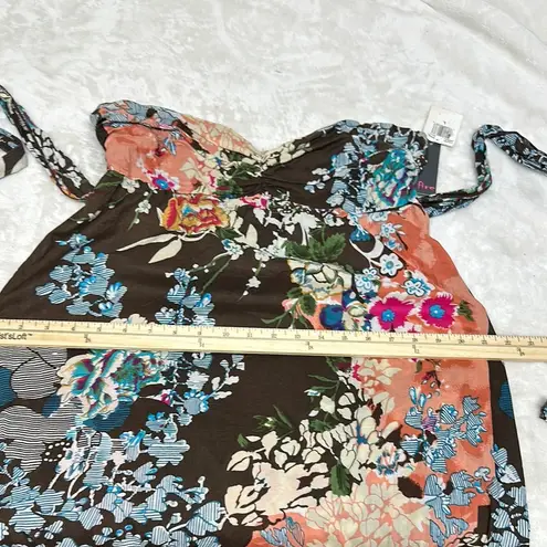 Fire Los Angeles Asymmetrical Pink and Green Gown