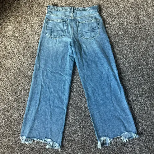 American Eagle super high rise baggy wide jean