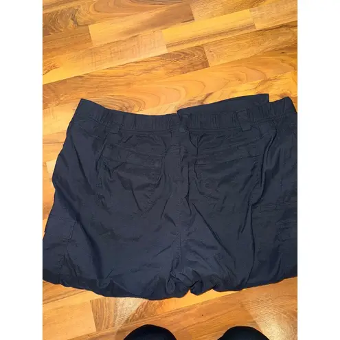 Duluth Trading Co Cropped Cargo Pants Relaxed Fit Casual Everyday Black Size 14W