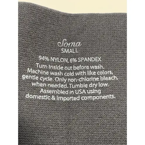 Soma Women's Elastic Waist Slim-Fit Pull-On Black Leggings Size S