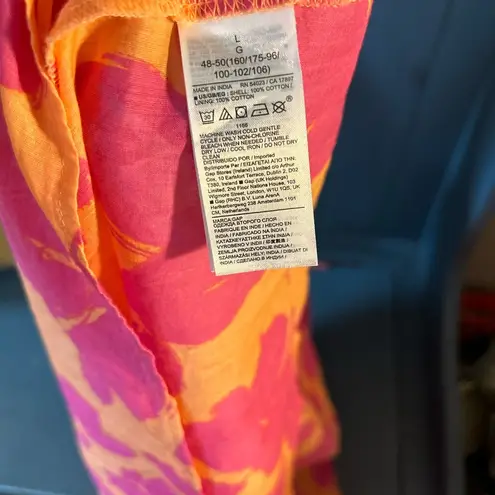 Gap Hot Pink/Orange Maxi Dress, Size Large