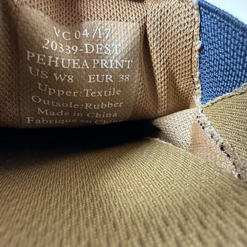 Olukai Pehuea Print Navy Floral Tropical 20339 Dest Women's Size 8