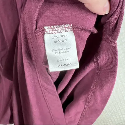 Universal Standard Maroon V Neck Short Sleeve Midi Dress