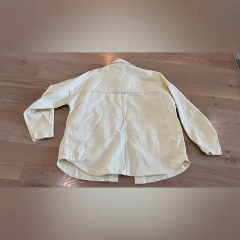 Stoosh Oversized Denim Shacket yellow size small