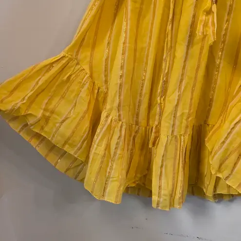 Saylor Revolve Adrianne Stripe Smock Dress Yellow Sz Small