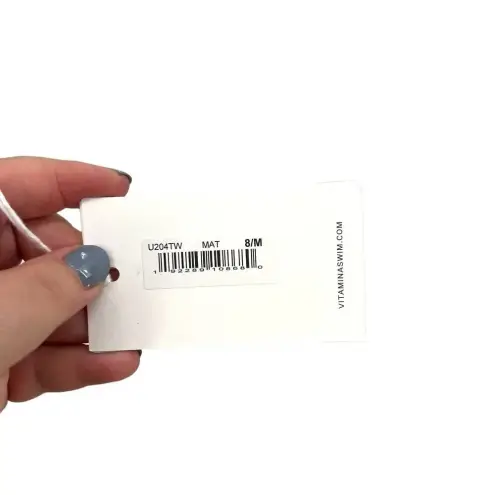 Vitamin A Sol Bikini Top Matcha Variegated EcoRib Size 8 / Medium