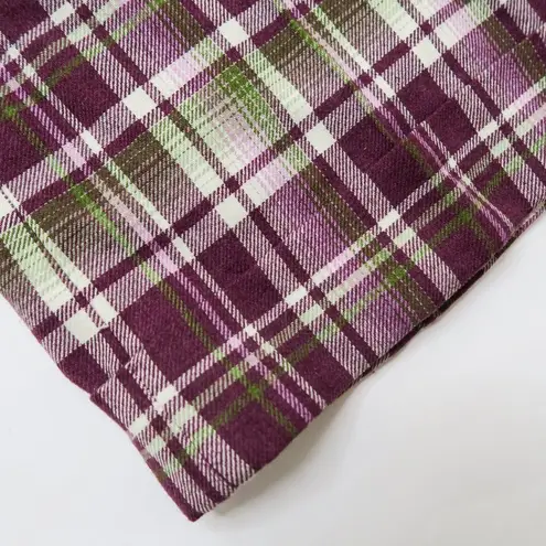 Vintage 70s Sears Purple Plaid Bell Bottom Pants Size 24