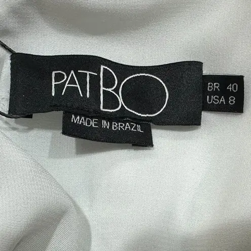 PatBo Plunge Neckline Green Tropical Palm Print One Shoulder Jumpsuit SZ 8 NWT