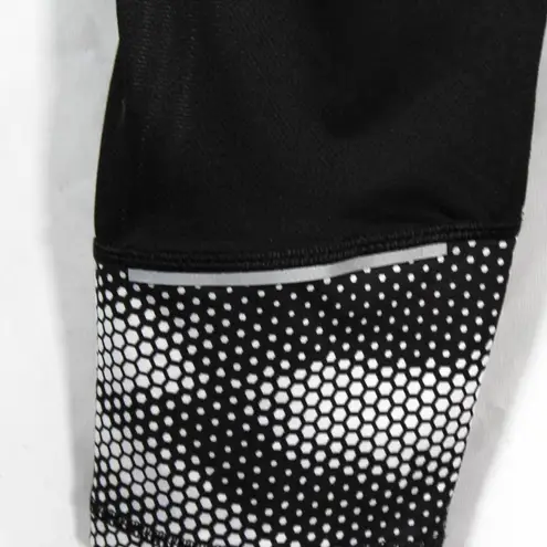 Camo Polka Dot Gray Black White Athletic Leggings Size M