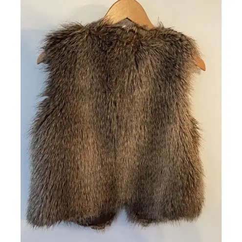 New York & Co. Women's Brown Faux Fur Vest Size S/M