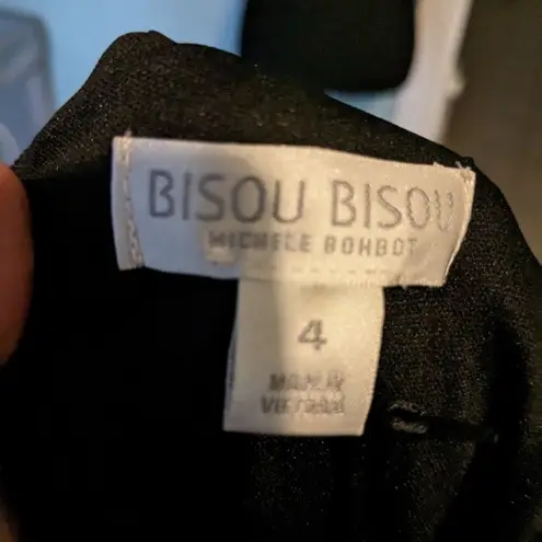 Bisou Bisou Black Maxi Dress – Sleeveless Long Evening Dress – Size 4