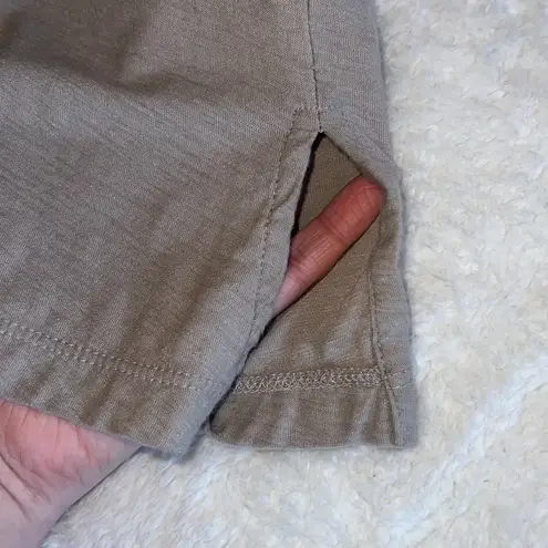 James Perse Standard Rolled Sleeve T-Shirt Dress Taupe Size 2 (M) NWT