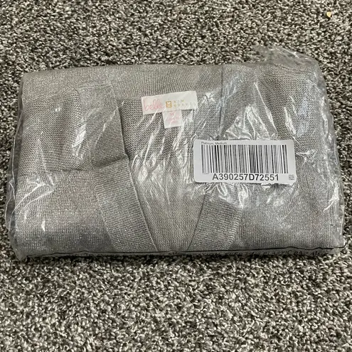 New Belle by Kim Gravel Gray Sparkly Long Sleeve Cardigan M Size M