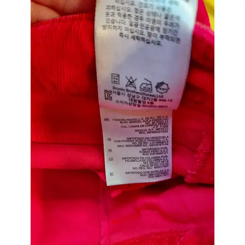 Brooks Brothers Red Fleece Corduroy Pants Size 4 Pink Straight Leg Casual