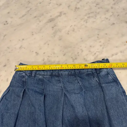 Pilcro Designed in Phila. Women's Denim Pleated Skort Size 29 Made in Turkey