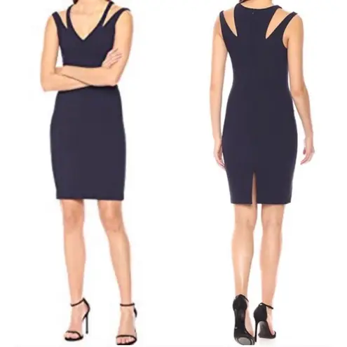 Likely Dress Womens Size 14 Blue Cruz Sleeveless Sheath Cutout Cocktail