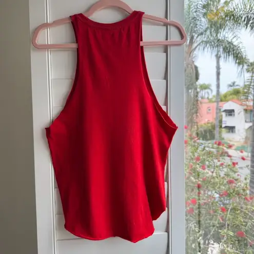 Dead Samurai Arrow Graphic Print Racerback Tank Top in Red size Small