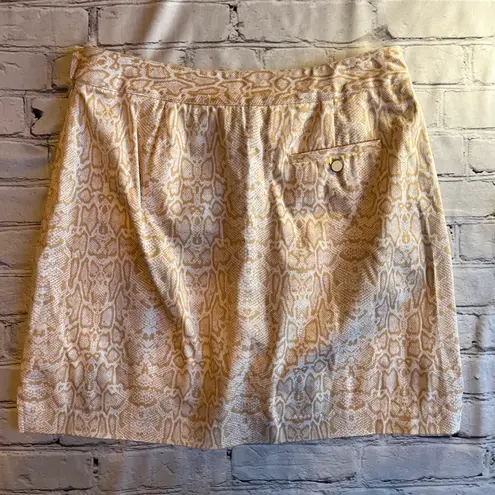 ep pro E.P. Pro Skort Tennis Golf Shorts Skirt Gold Snakeskin Print Size 6