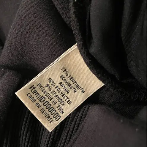 L.L. Bean Size M Black Elastic Waist Pull Soft Stretchy Wide Leg Lounge Pants Size M