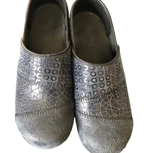 Sanita Original Danish Clog Size 6/37 Denim Blue Suede Leather Nurse Workwear