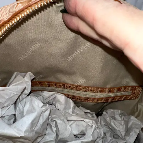 Brahmin Nola Honey Brown Melbourne Embossed Leather Backpack V37 151 00960