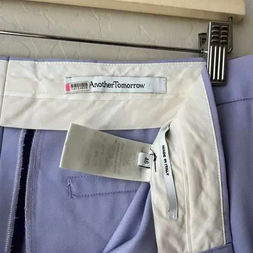 Another Tomorrow Lilac Purple Merino Wool Straight Leg Classic Trouser Pants 10