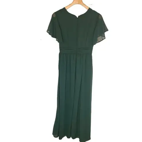 Showpo | August Emerald Green Flutter Sleeve Empire Maxi Dress Size 6 | NWT