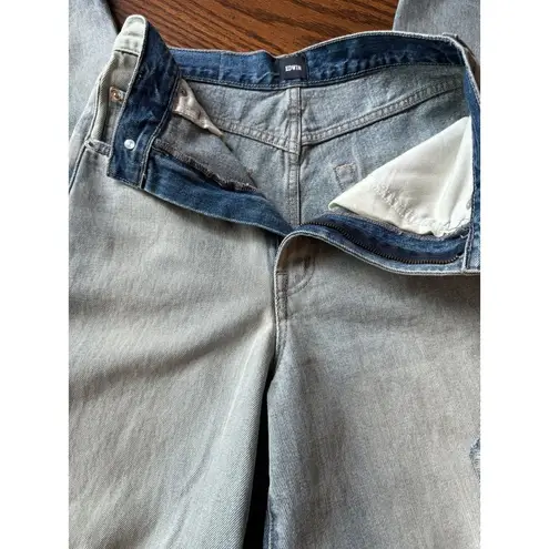 Edwin Kayla light wash jeans wide leg size 25