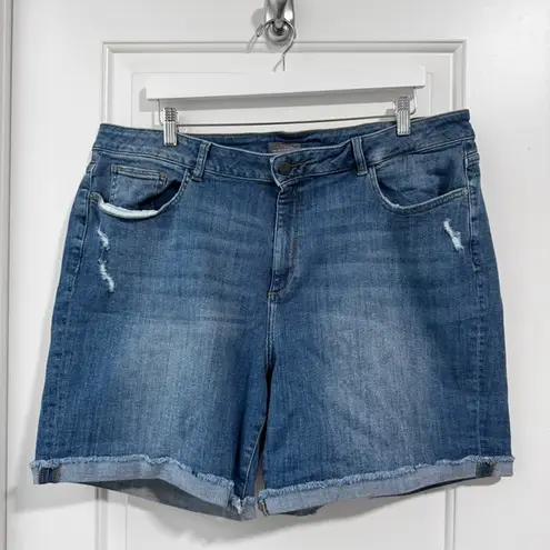 DL1961  Lightly Distressed Denim Shorts 22W