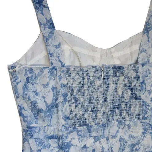 Tuckernuck NWT Hyacinth House Rosemary in Blue Abstract Floral Maxi Dress M