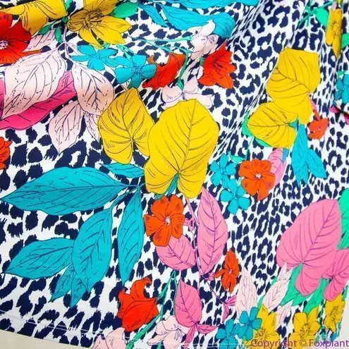 Leota Wild Tropics Justine Sleeveless Faux Wrap Dress, 1X