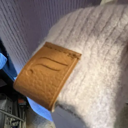 Fabletics Women’s Wool Cashmere Blend Thick Knit Scarf Purple Lavender Winter